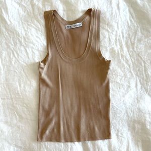 UNWORN | Zara Ribbed Tank | XS